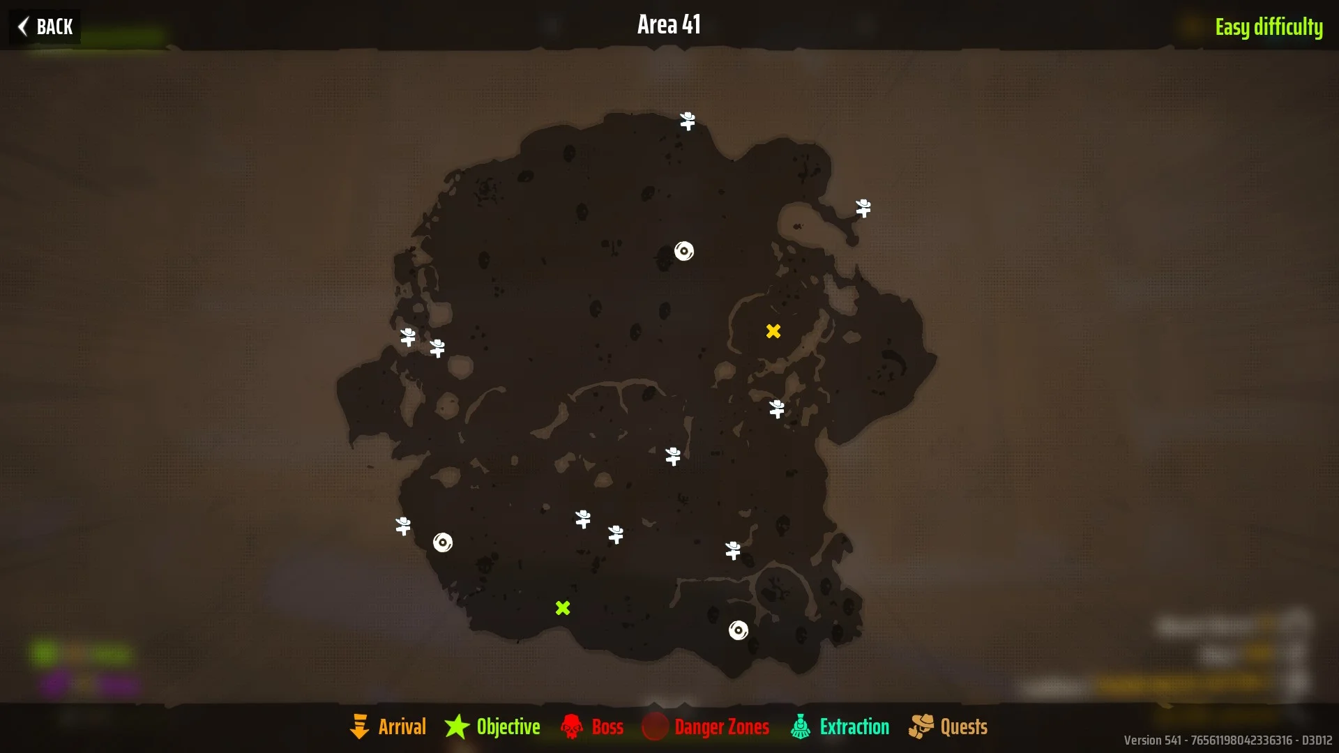 Posizioni dei simboli in Area 41