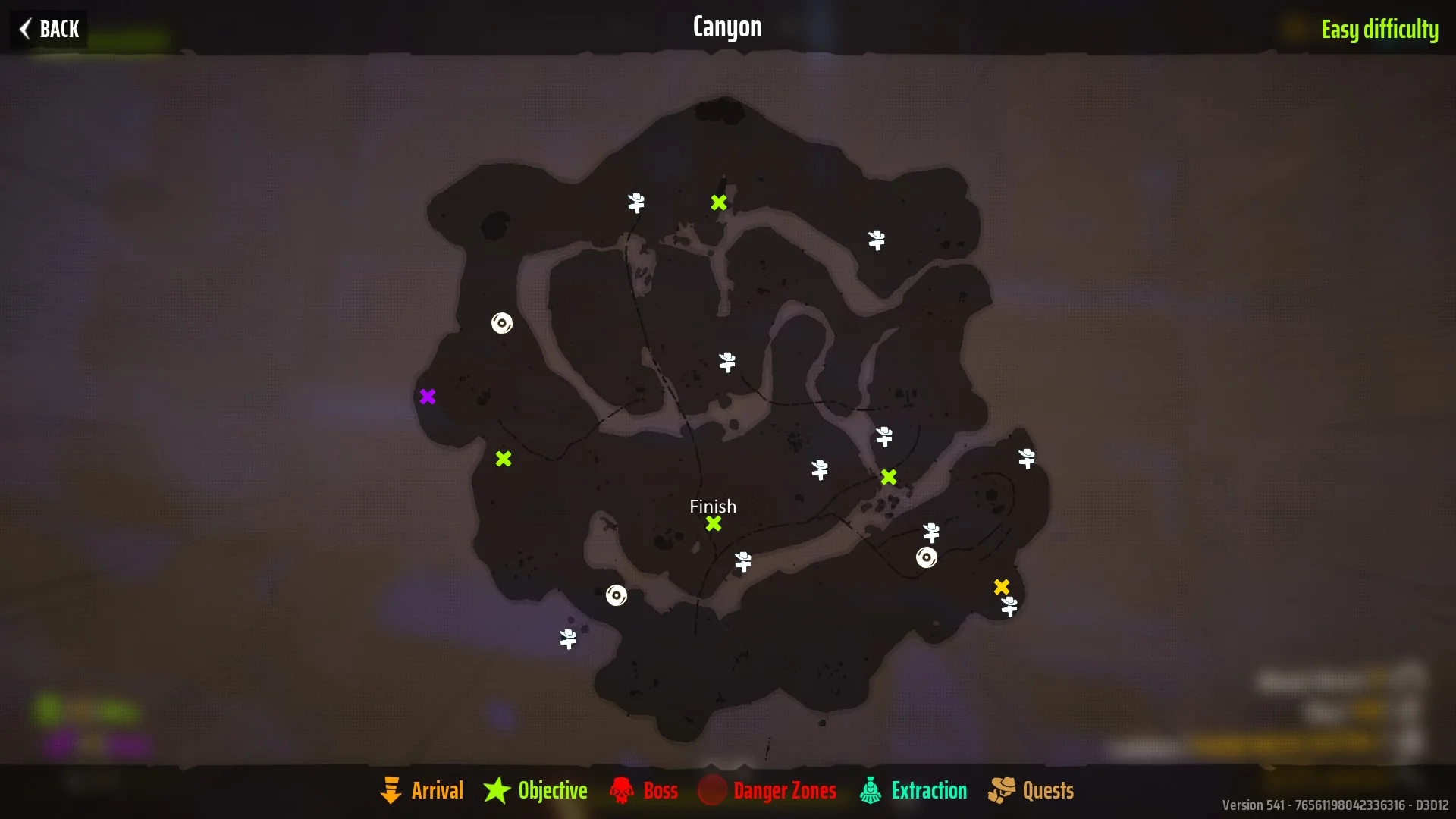 Mappa dei collezionabili del Canyon