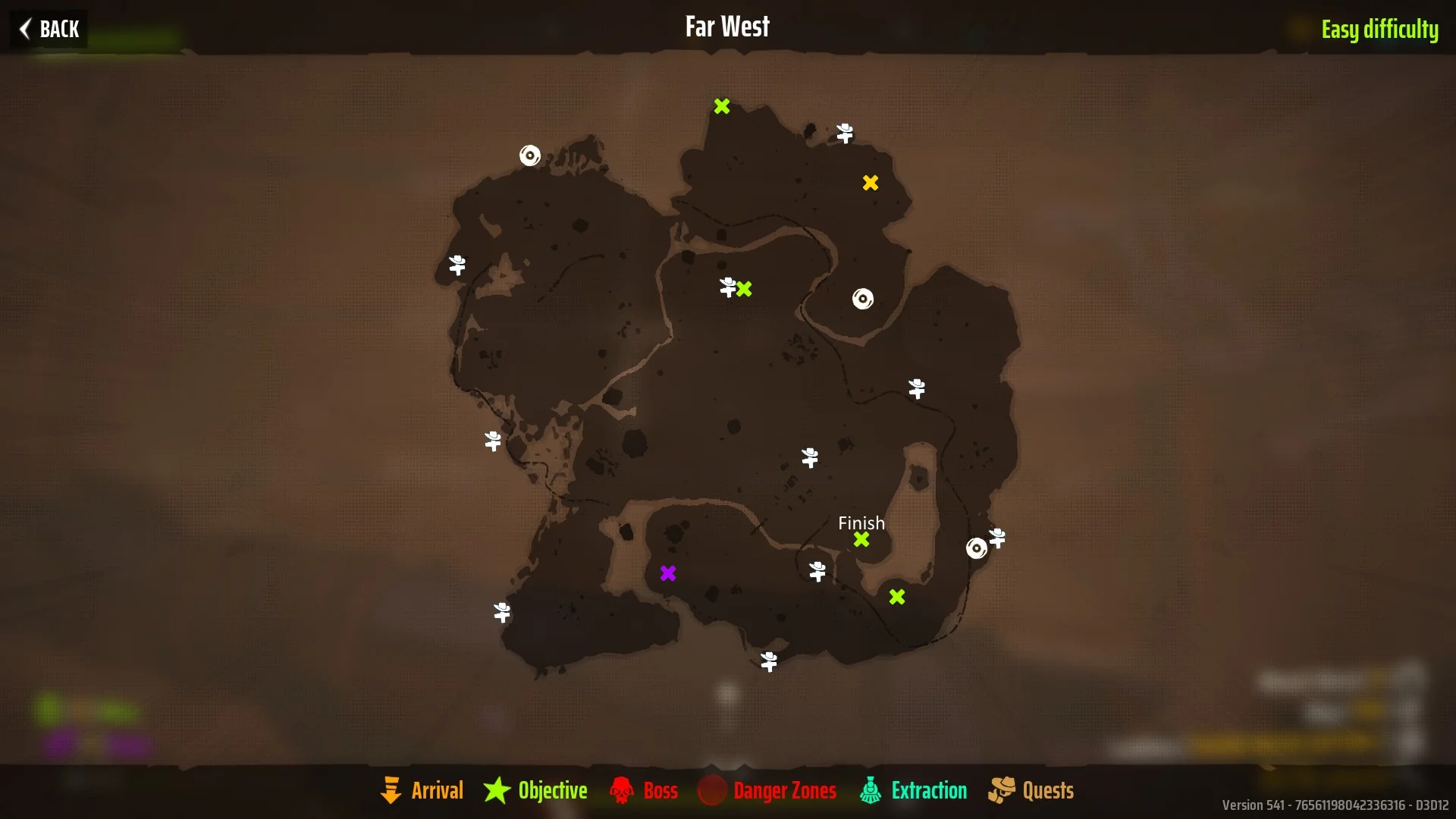 Mappa dei collezionabili di Far West